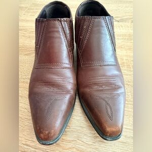 Durango Brown Women's Leather Ankle Booties size 7.5 cowboy boots